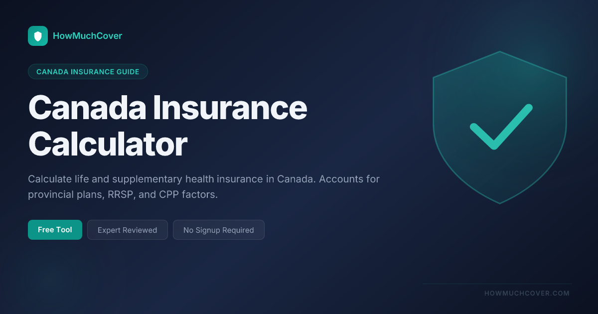Canada Insurance Calculator: Life & Supplementary Health Coverage ...