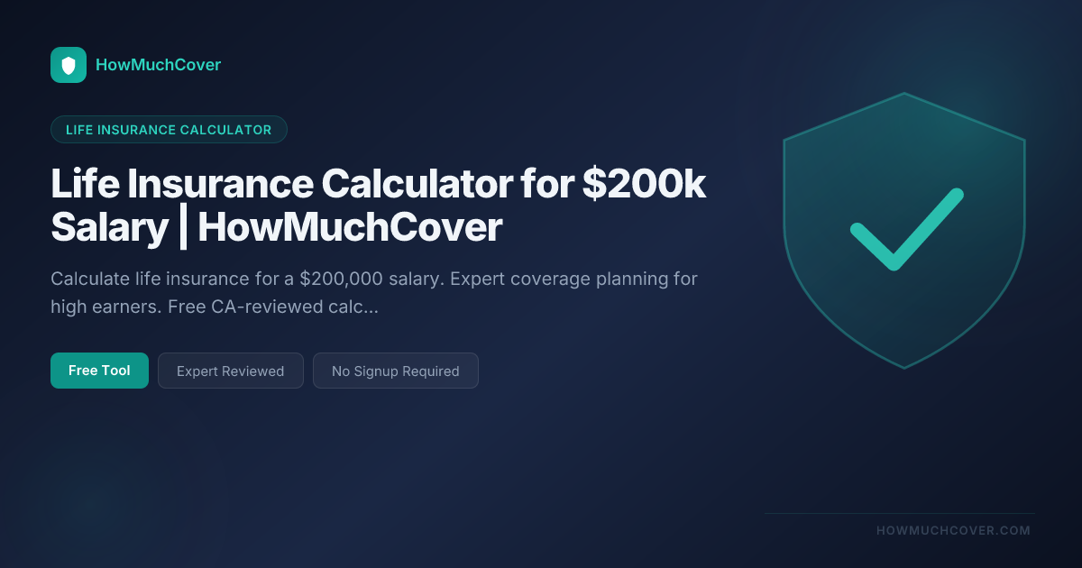 Life Insurance Calculator for $200k Salary | HowMuchCover